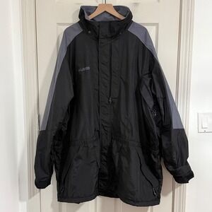 Columbia Double Whammy Jacket Men 3XL Tall Black Grey Vintage Gorpcore Outdoor